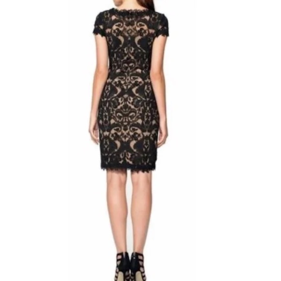 Tadashi Shoji Cap Sleeve Lace Cocktail Dress. - size 6 - Picture 6 of 10